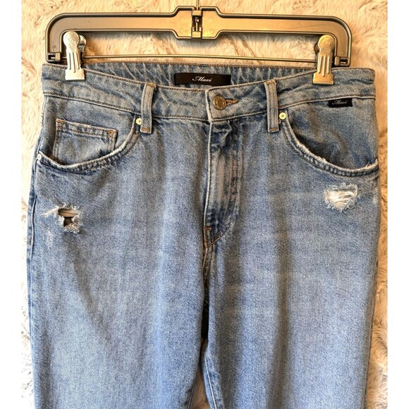 Mavi Jean Size 29 X 27 Viola High Rise Slim Straight Cropped Distressed - Picture 6 of 16
